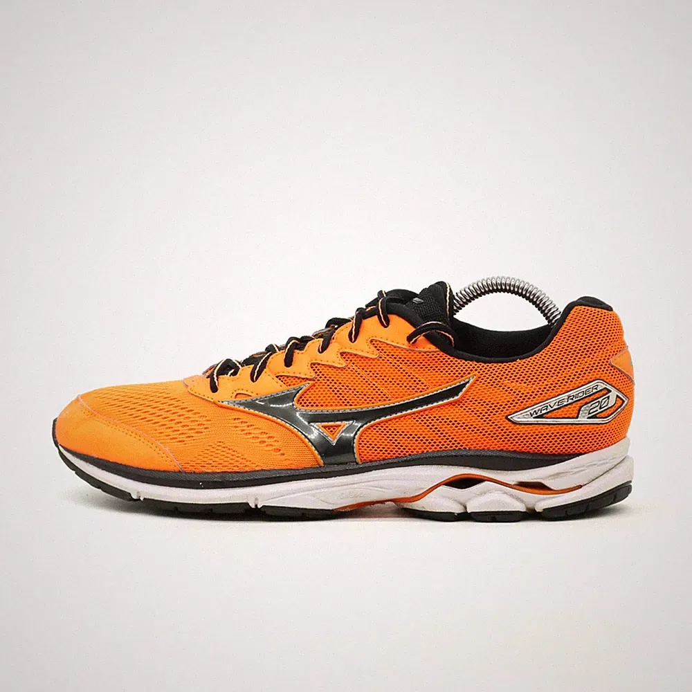 Mizuno Herren Wave Rider 20 Sneaker Orange Mesh Atmungsaktiv Laufschuhe EU 44