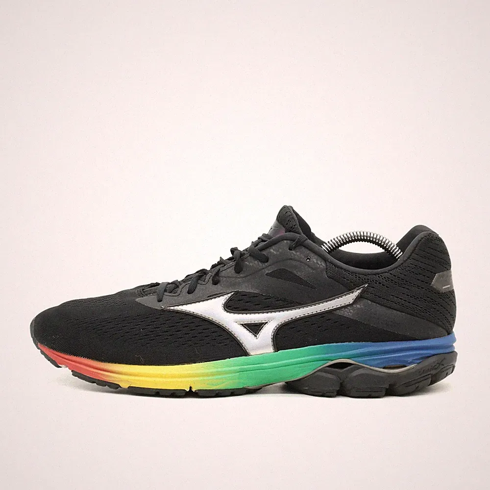 Mizuno Herren Wave Rider 22 Sneaker Schwarz Mesh Reflektierend Laufschuhe EU 45