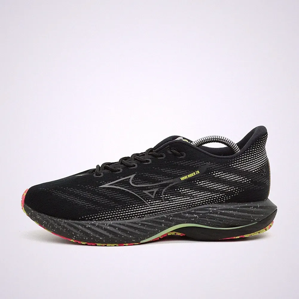 Mizuno Herren Wave Rider 28 Sportschuhe Schwarz Mesh ämpfend Laufschuhe EU 44