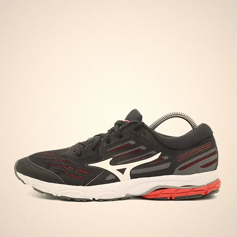 Mizuno Herren Wave Stream 2 Sneaker EU 42.5 Schwarz Rot Weiß J1GC211903 ämpfung