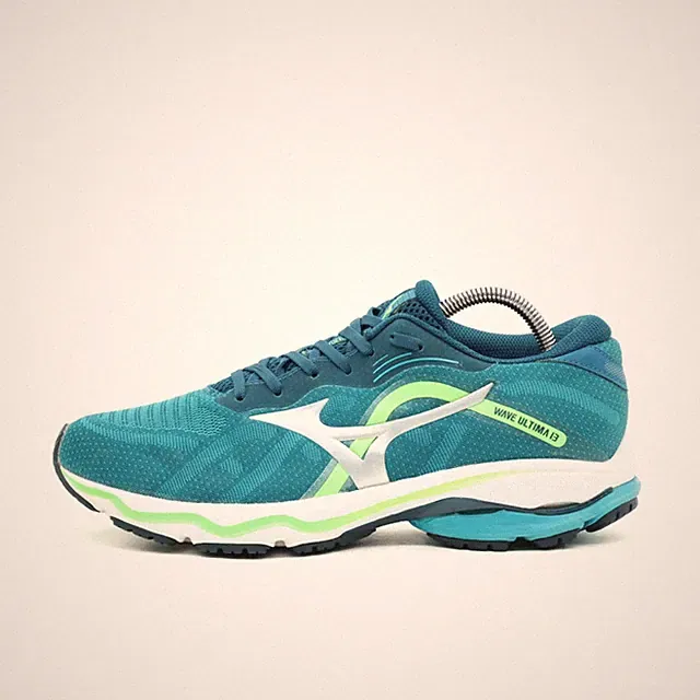 Mizuno Herren Wave Ultima 13 Sportschuh EU 42,5 Blau-Grün J1GC221805 Original