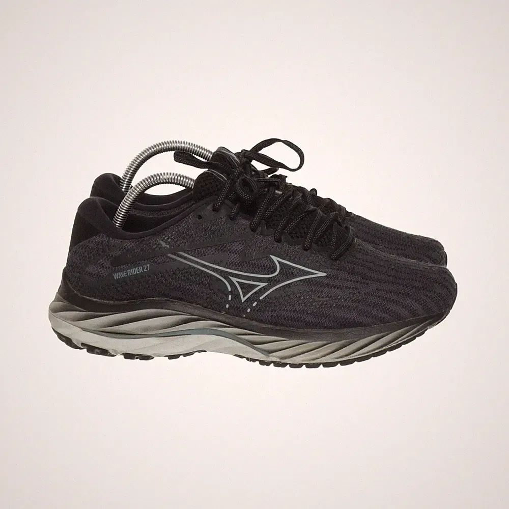 Mizuno, Laufschuhe, Größe: 41, model: wave rider 27, Grau/Schwarz, Herren #q8r