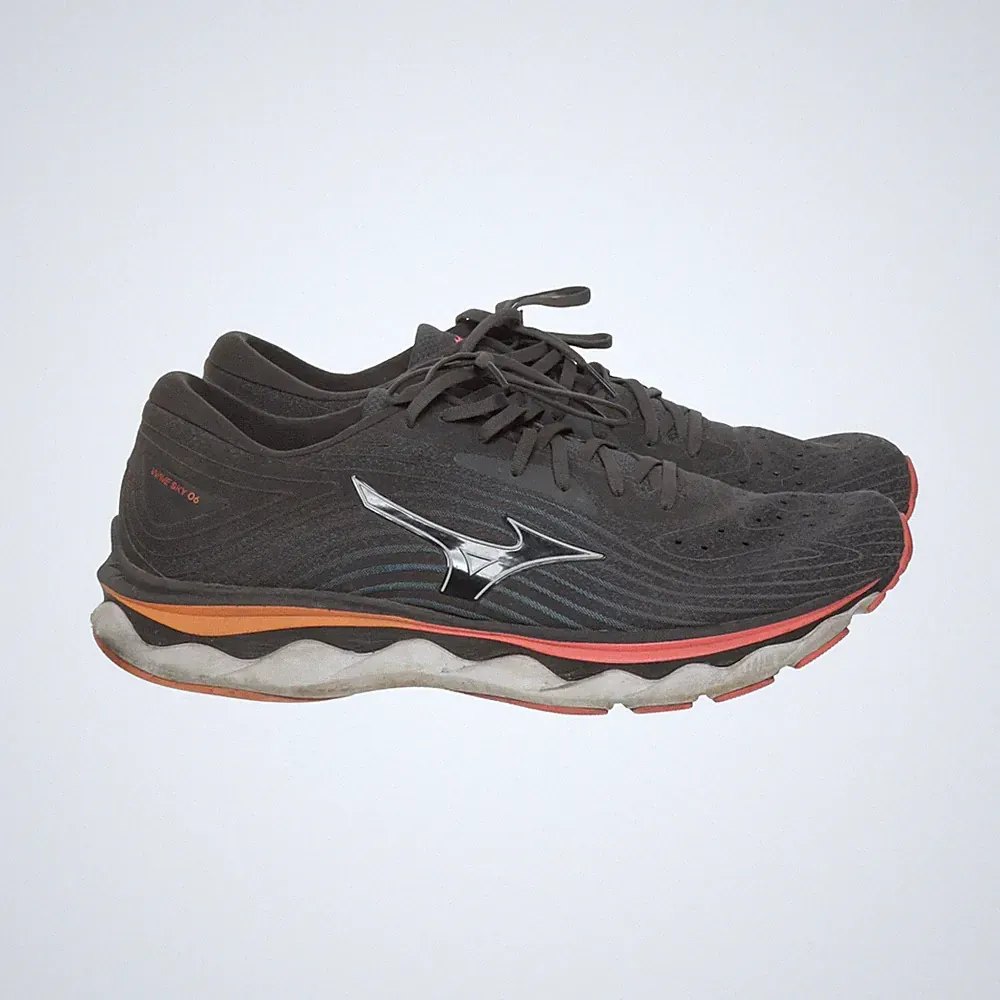 Mizuno, Laufschuhe, Größe: 48 1/2, Grau/Orange/Weiß, Herren #ItE