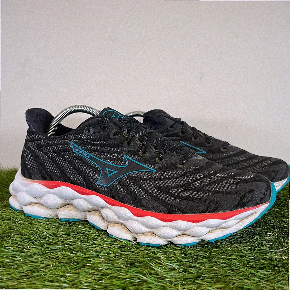 Mizuno Laufschuhe Größe 8 UK Wave Sky gepolsterte bequeme Damenschuhe Mesh