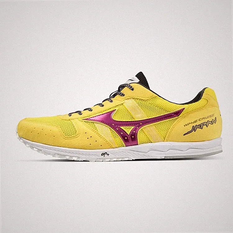 Mizuno Laufschuhe WAVE CRUISE JAPAN U1GD1910 51 Gelb×Pink Made in Japan