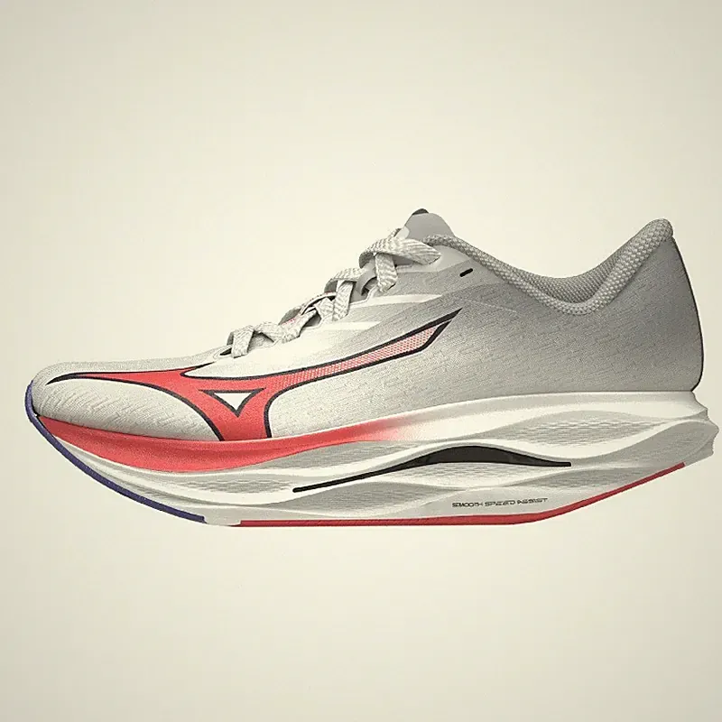 Mizuno Laufschuhe - Wave Rebellion Flash 3 White / FieryCoral2 / IrisBloo (Herren)