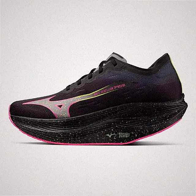 Mizuno Laufschuhe WAVE REBELLION PRO 2 U1GD241752 schwarz/silber E 2024FW JPN