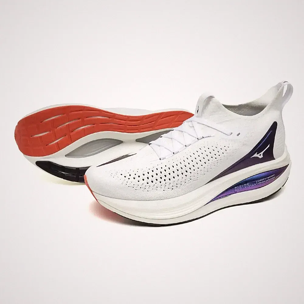 Mizuno NEO VISTA 2 Herren Laufschuhe weiß/metallic blau/pink Größen 25-29 cm