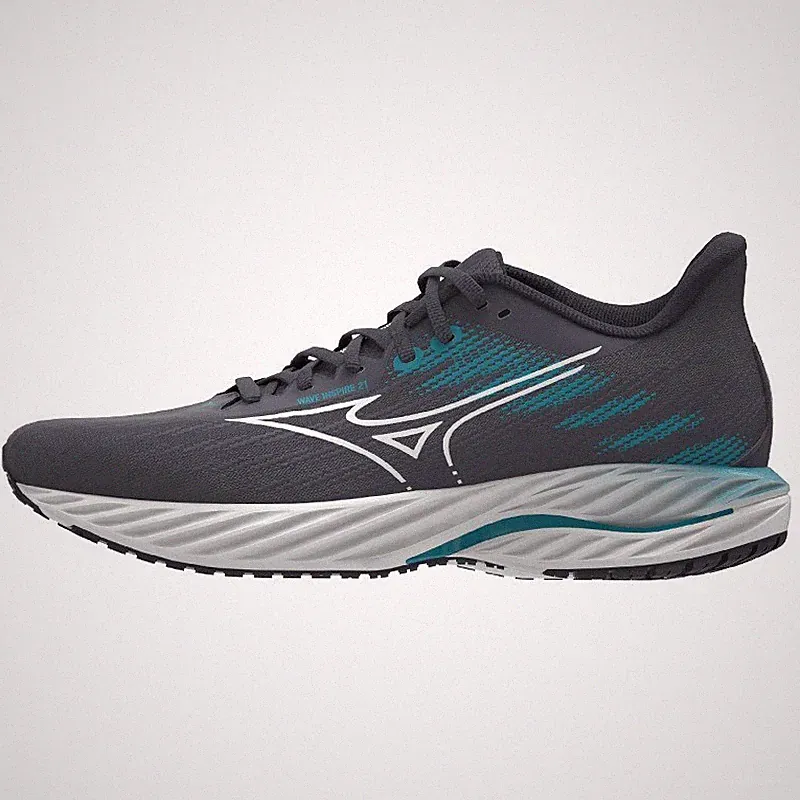 Mizuno Wave Inspire 21 Laufschuhe Sneaker Herren OdysseyGray/White/CapriBreeze