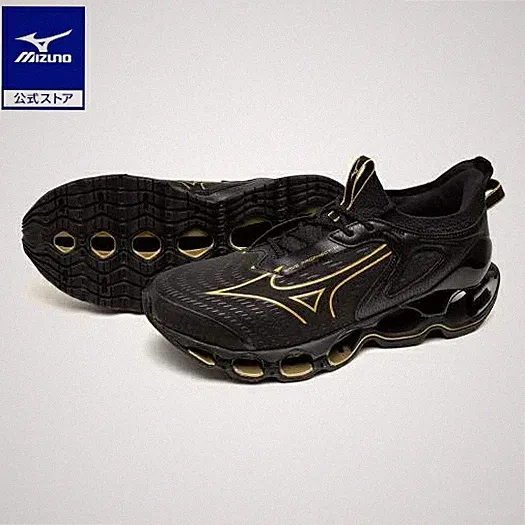 Mizuno Wave Prophecy 14 Black Gold Laufschuhe 24,5 cm NEU!