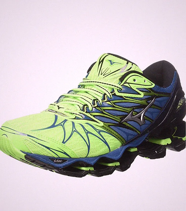 Mizuno Wave Prophecy 7 J1GC1800-05 Herren Lauf Schuhe Neon Grün Running Gr. 44