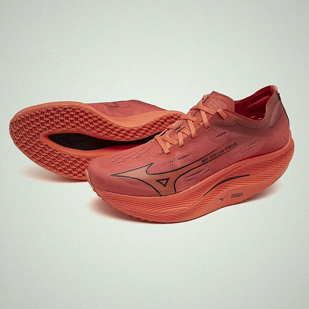 MIZUNO Wave Rebellion Pro 2 U1GD2417 02 Rot Schwarz Weite 2E Laufschuhe