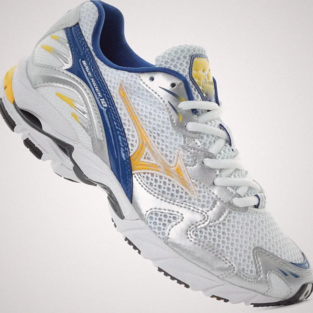 Mizuno Wave Rider 10 Premium Neu Leichter atmungsaktiver, gepolsterter Laufschuh