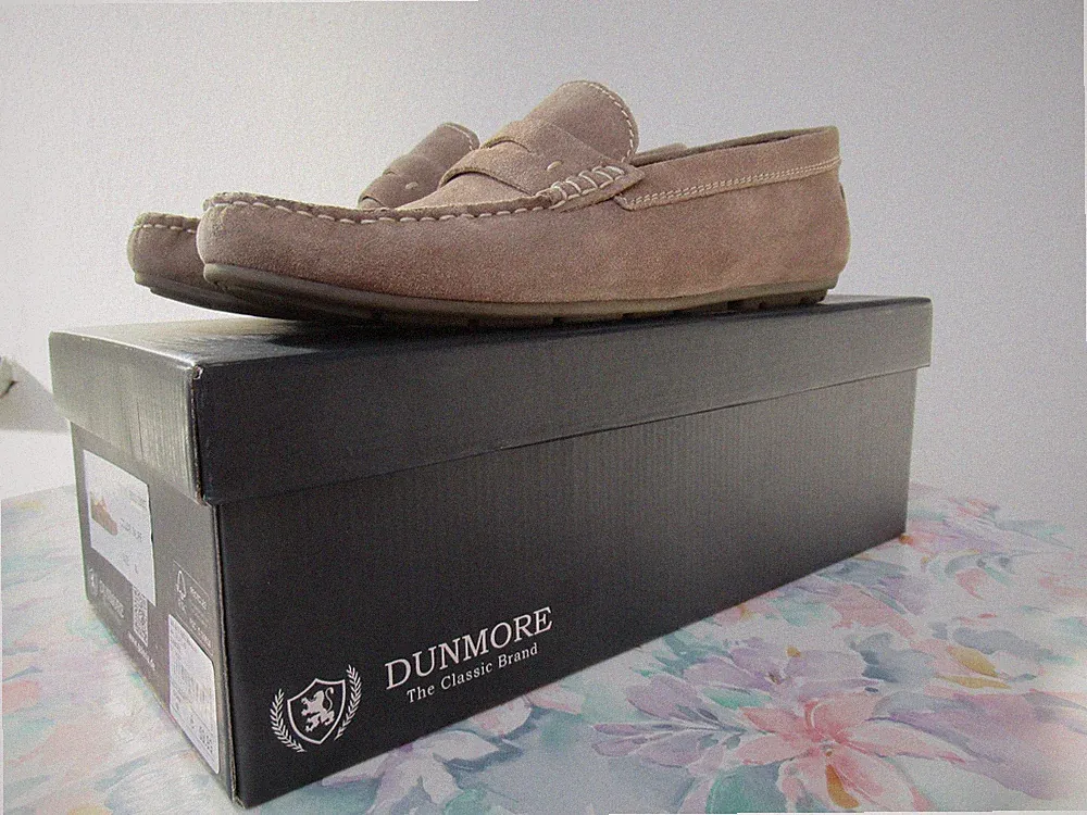 Mokassins Dunmore Lederschuhe Schuhe Herren Gr. 40 farbeTaupe