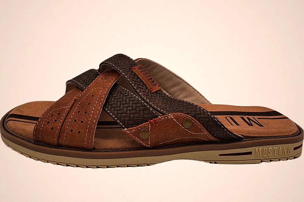 Mustang Herren Pantolette Cognac/Braun 4152-706-307 Herren Schuhe