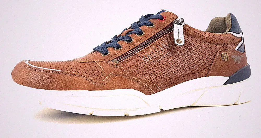 Mustang Herrenschuhe Schnürschuhe Sneaker Braun Freizeit
