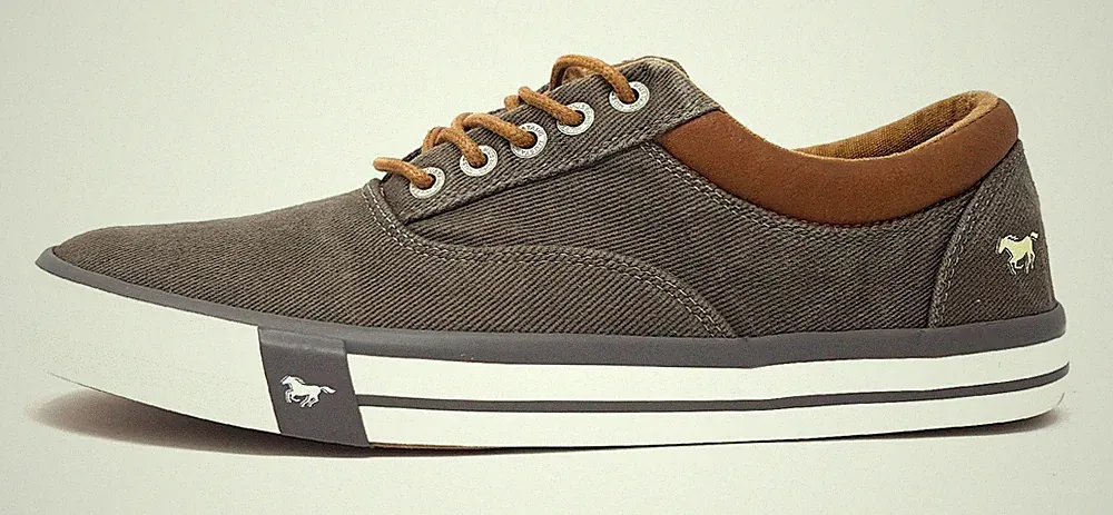 Mustang Herrenschuhe Schnürschuhe Sneaker Grau Freizeit