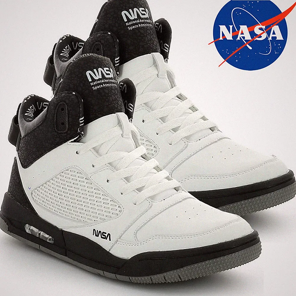 Nasa Schuhe Sneakers Freizeitschuhe Turnschuhe Laufschuh Basketball Weiß Schwarz