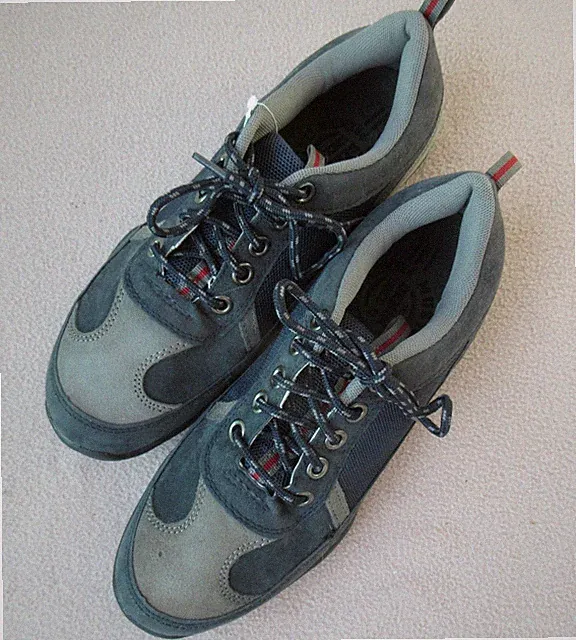 NEU: Herren Schuhe Gr 41 blau grau Schnür Halb Sneaker Sport Lauf Trekking Turn