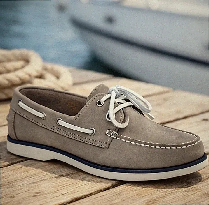 NEU! Original BELMONDO Bootschuh grau Nubukleder Grösse 43 - unsisex