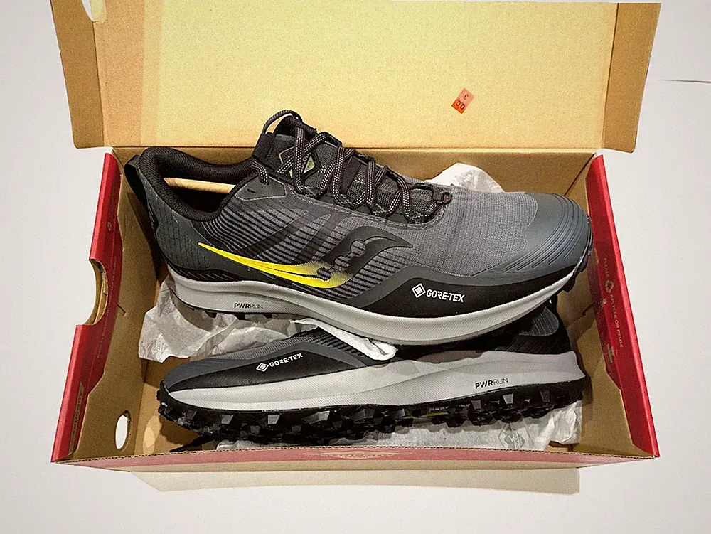 NEU - Saucony PEREGRINE 12 GTX Laufschuh Trail GORE-TEX Wasserdicht - EUR 47