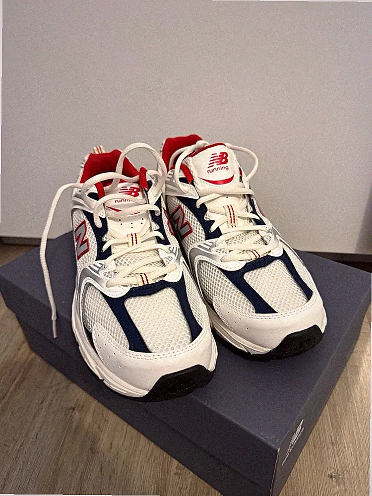 New Balance 530 Herren Sneaker Laufschuhe Weiß/Blau/Rot US10 D EU44 U530LSC