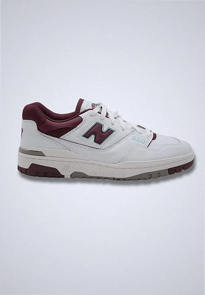 New Balance 550 Herrenschuhe Laufschuhe Sport Freizeit Sneaker Weiß Rot BB550WBG
