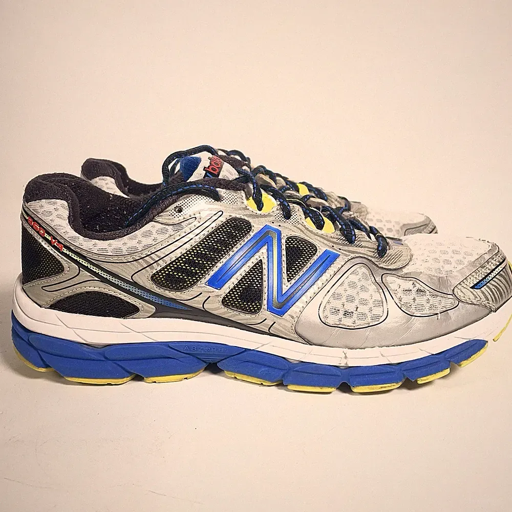 New Balance 860 V4 Laufschuhe Sneaker UK 11 EU 45 grau/blau/gelb M860SB4