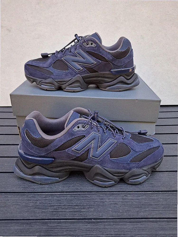 New Balance 9060 Herren Freizeit Blau Schwarz Turnschuhe Sneaker Schuhe Gr. 7,5 (UK)
