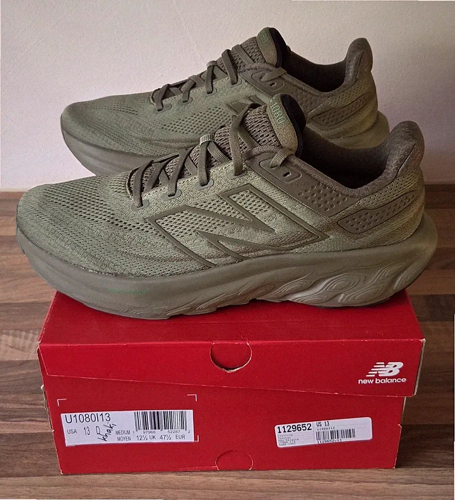New Balance Fresh Foam 1080 Laufschuhe Sneakers Dark Olivine Khaki Gr. 47,5