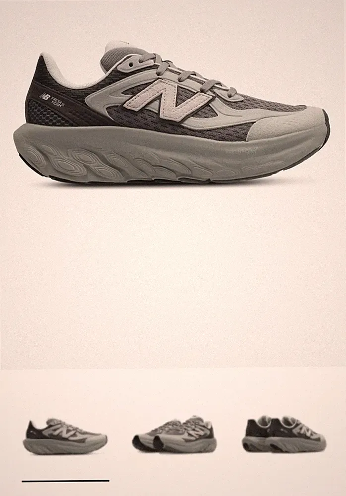 New Balance Fresh Foam Herren Laufschuhe Sneaker Low Top Mesh grau/schwarz