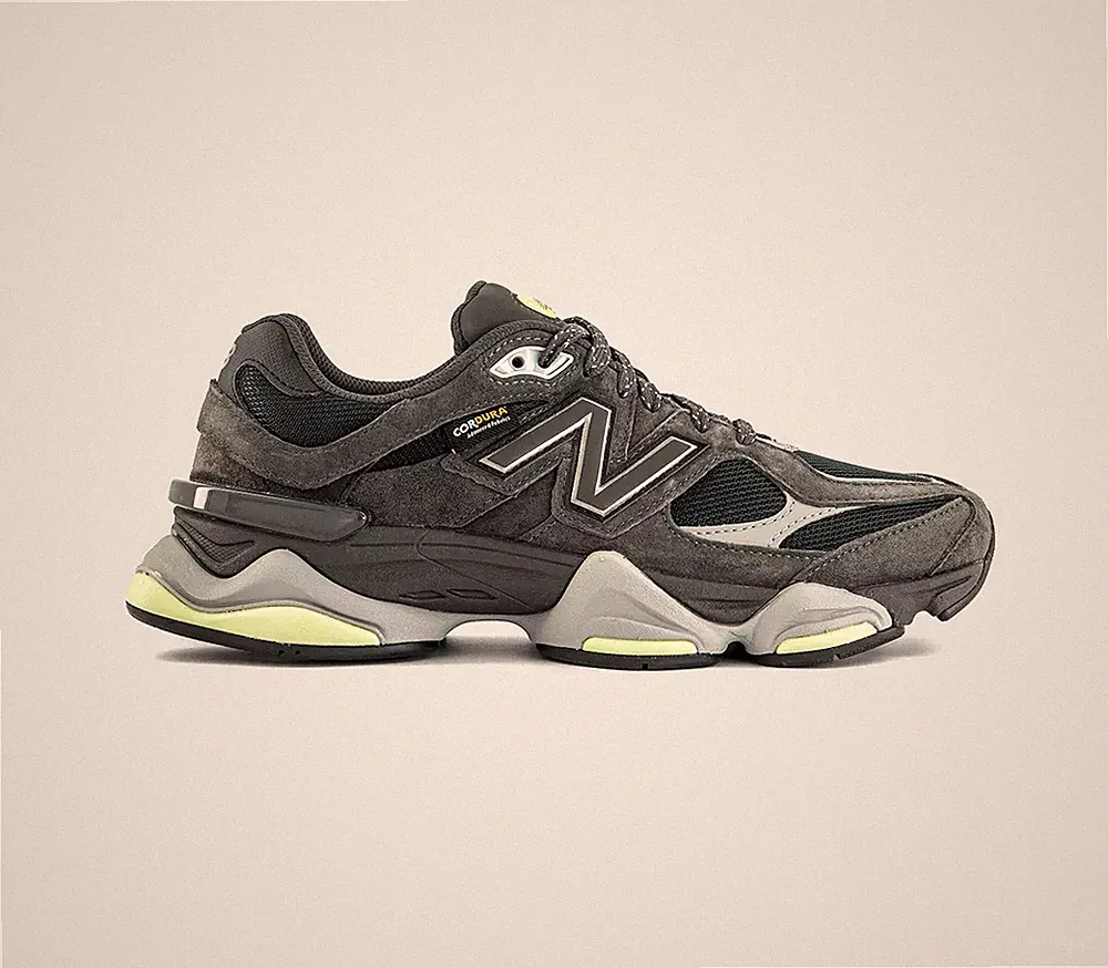 New Balance Herren 9060 Schuhe in Black Cement Dry Lime
