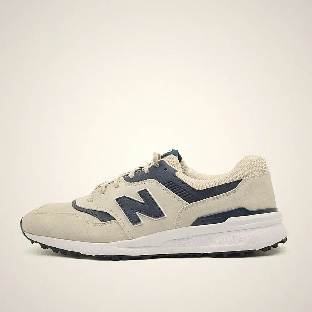 New Balance Herren 997 Laufschuh Beige/Blau Wildleder Low-Top Sneaker EU 47.5