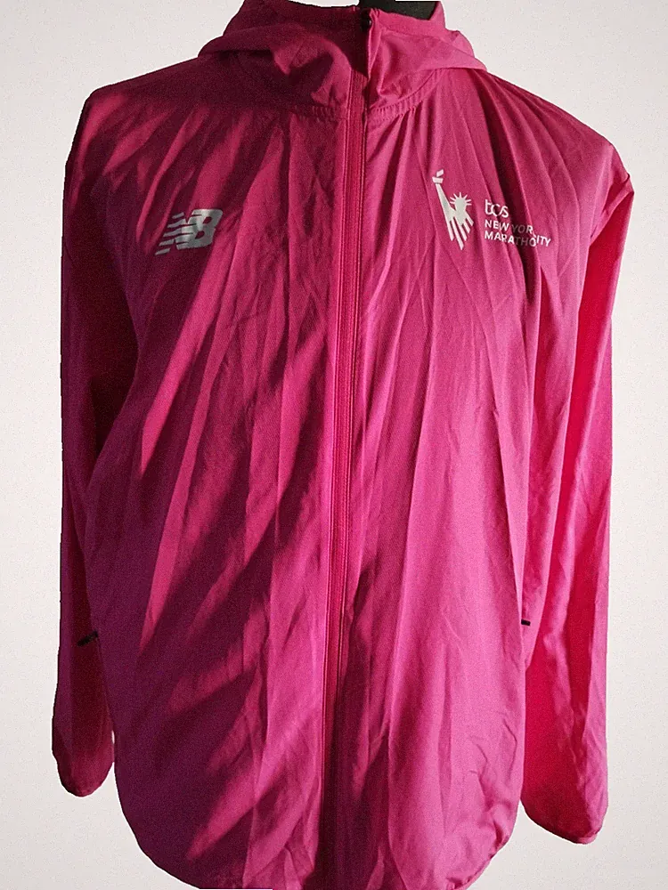 New Balance Herren Laufjacke L Pink TCS New York Marathon Maße 77/53/70cm #