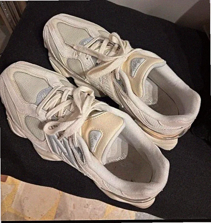 New Balance Herren Low-Top Sneaker Sportschuh Weiß/Beige Schnürung EU 40