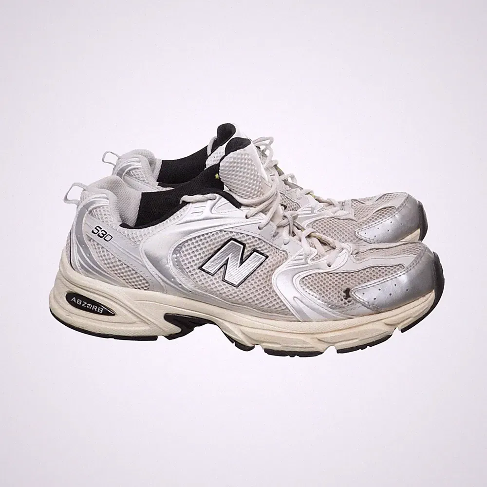 New Balance, Laufschuhe, Größe: 45, Mr530Ta, Weiß/Silber/Schwarz, Herren #4sb
