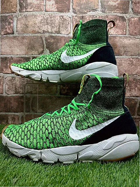Nike Air Footscape Magista Flyknit 816560-300 Turnschuhe Herren UK 9 Grün Schuhe