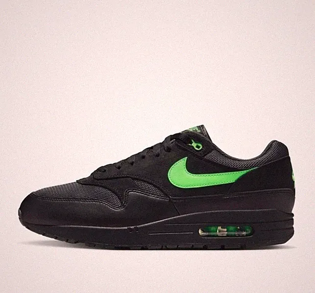 Nike Air Max 1 Herren Sneaker Sichtbare Luftpolsterung Grau Weiß Laufschuhe Neu
