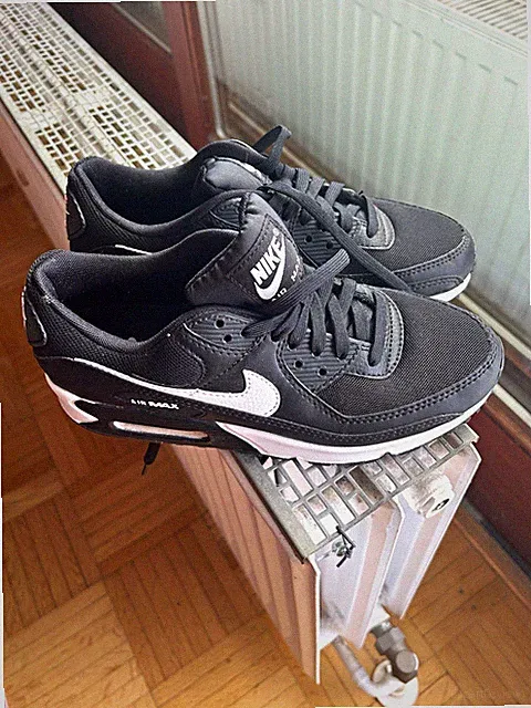 Nike Air Max 90 Unisex Sneaker Low Top Mesh schwarz/weiß EU 38 Schnürung
