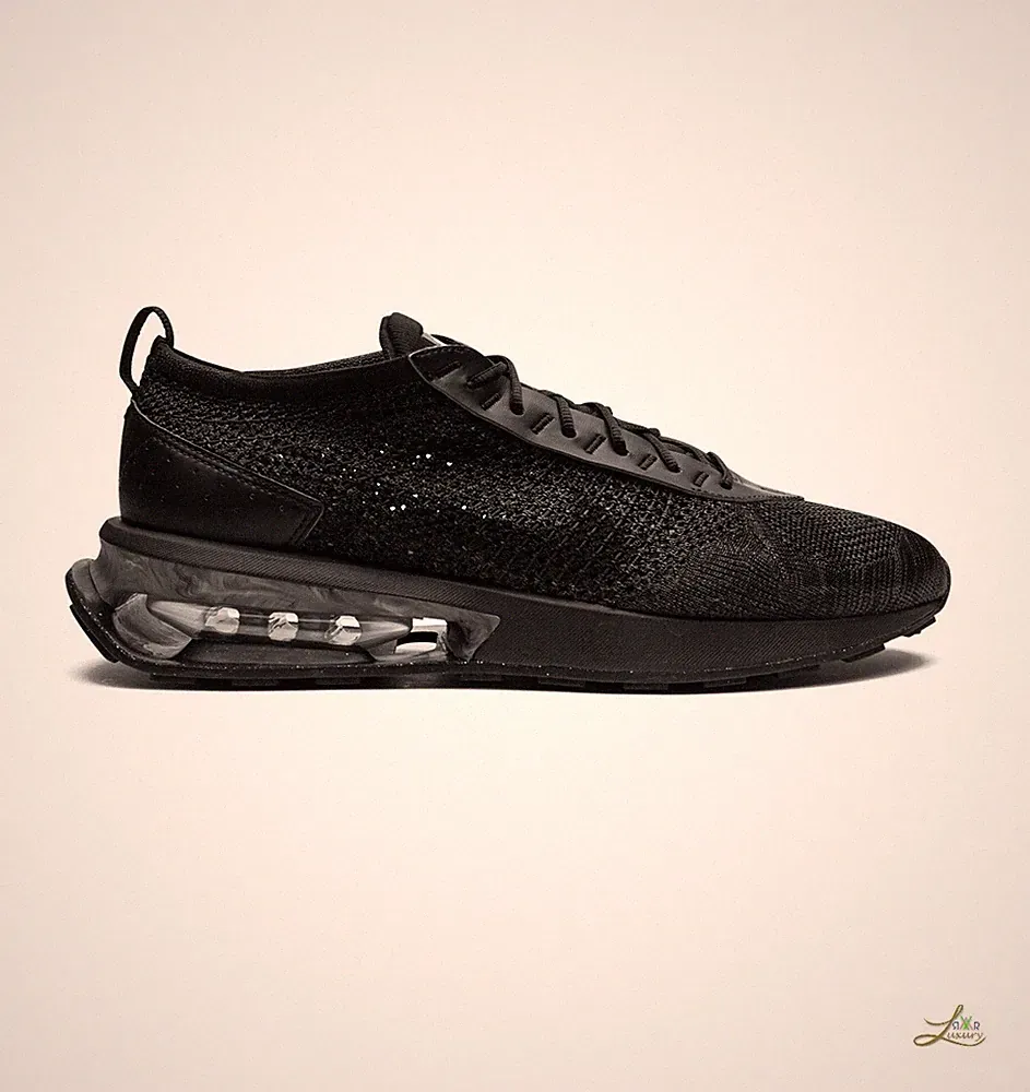 Nike Air Max Flyknit Racer Sneaker Triple Black Größe UK 7 Herrenschuhe