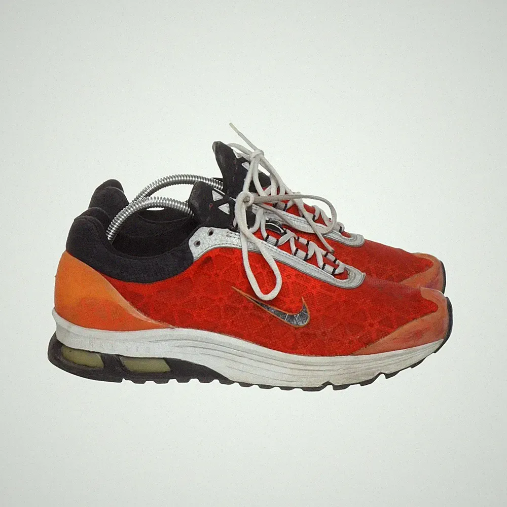 Nike Air Max, Laufschuhe, Größe: 42 1/2, Rot/Orange/Weiß, Herren #ETH