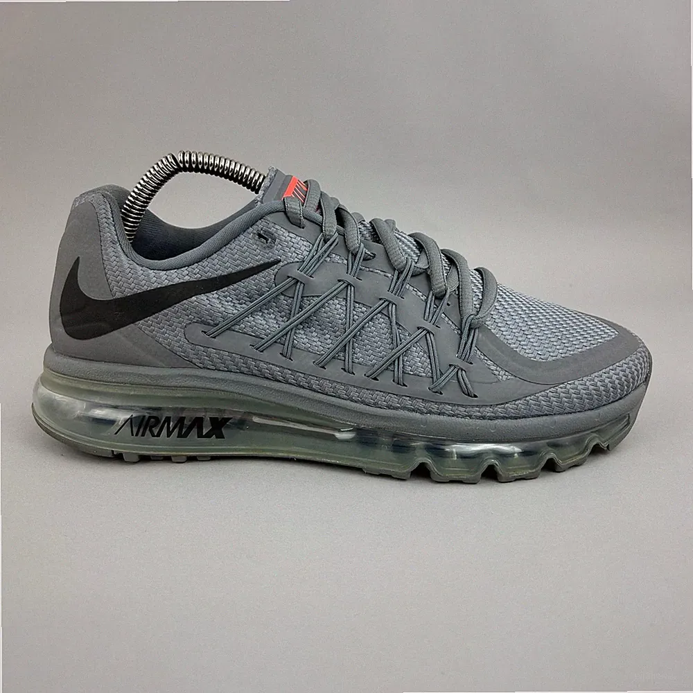 Nike Air Max Schuhe 2015 Herren UK 7 Grau Laufen Turnschuhe Luftpolster CN0135-002