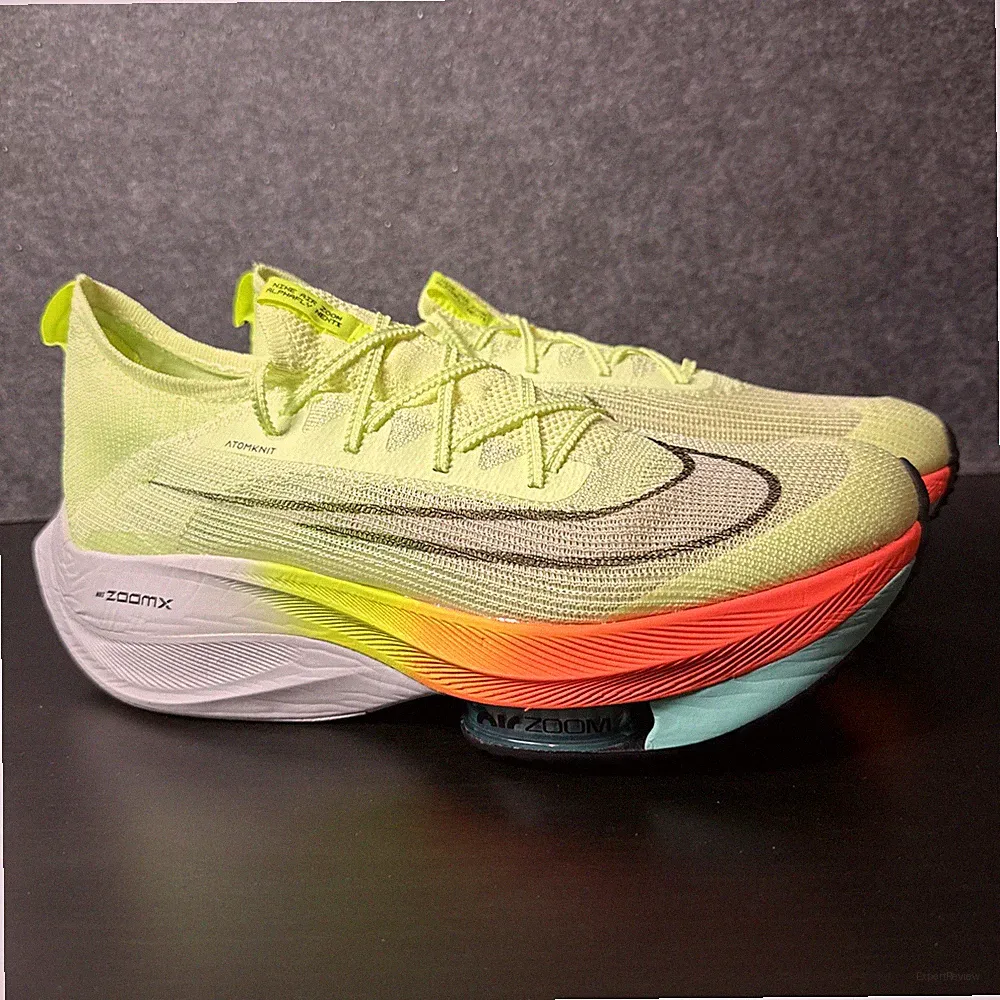 Nike Air Zoom Alphafly Next% Barely Volt Orange Gr Eu 49.5 Herren Laufschuhe
