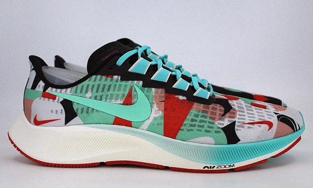 Nike Air Zoom Pegasus 37 Laufschuhe UK 14 Green Glow Multi DD5502-902