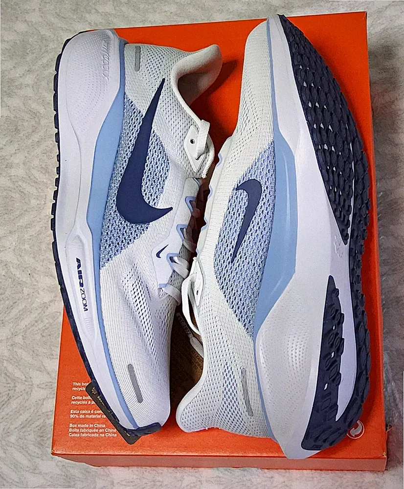 Nike Air Zoom Pegasus 41 Herren Laufschuhe Weiß/Blau Mesh EU 42,5 FD2723-125