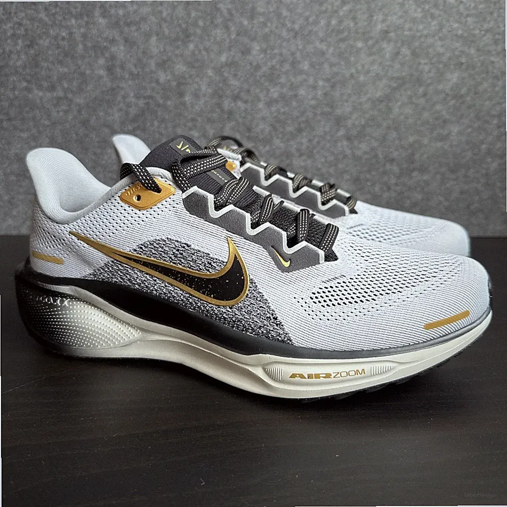 Nike Air Zoom Pegasus 41 White Metallic Gold Laufschuhe Gr 38.5 / 39 HQ2938 100
