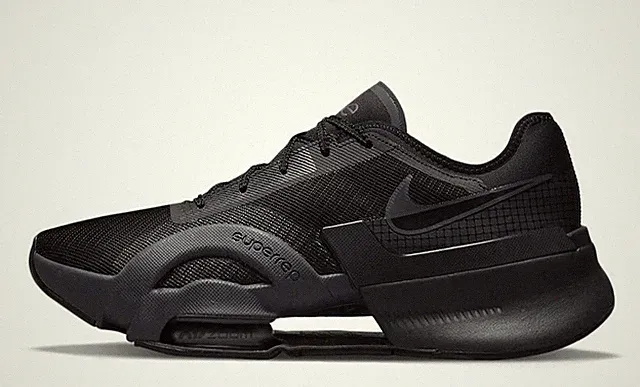 Nike Air Zoom SuperRep 3 Turnschuhe Herren UK 8 Sport Trainingsschuhe Originalverpackt Schwarz