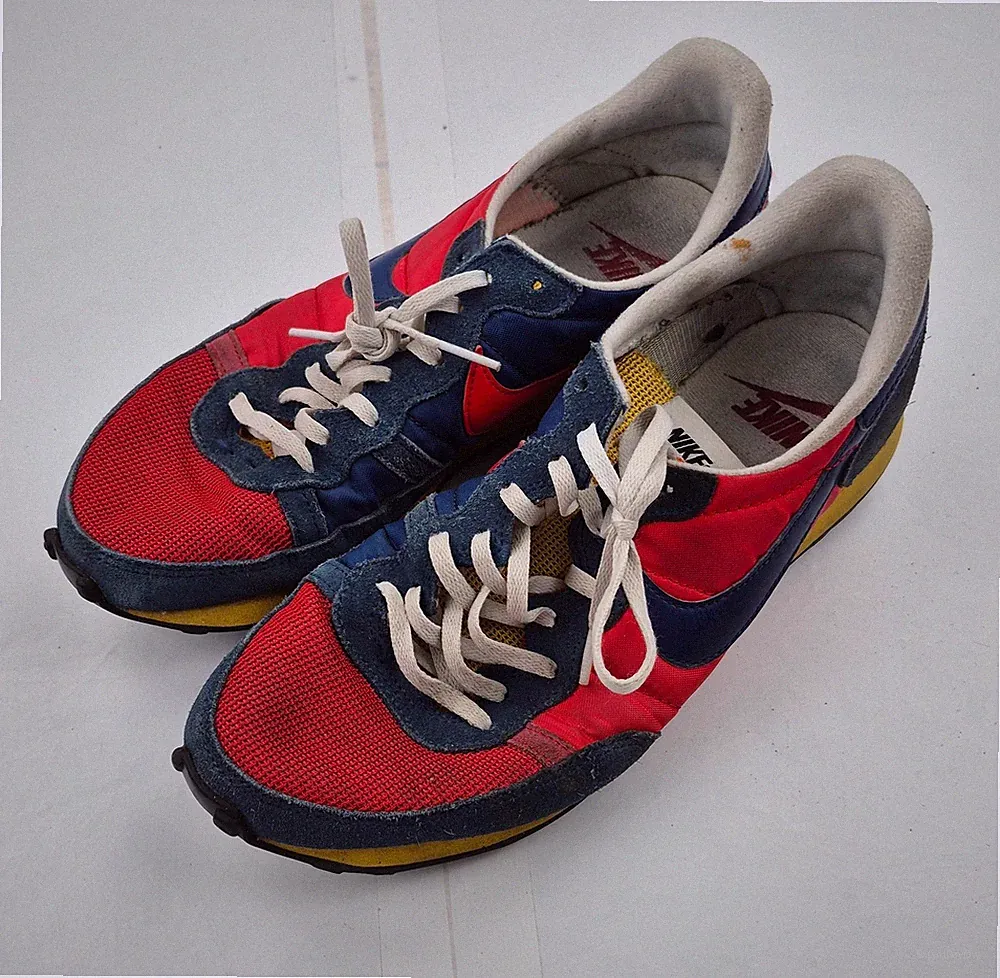 NIKE Challenger OG Turnschuhe 7,5 Rot Blau Herren Retro Laufschuhe