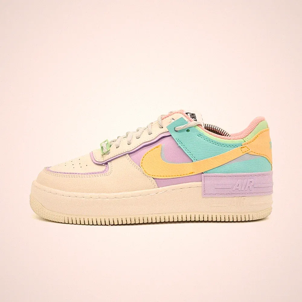 Nike Damen Air Force 1 Shadow Schuh Multicolor Pastell Details Sneaker EU 41