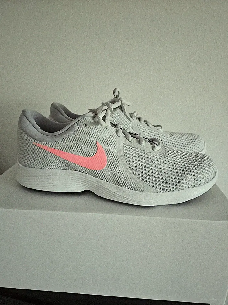 Nike Damen AJ3491-016 Sneaker Grau/Rosa Mesh Low-Top Running Laufschuhe EU 41